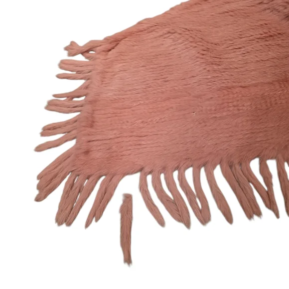 Harry Angd Blush Rabbit Fur Wrap - Picture 7 of 8